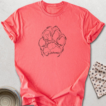 Heart Paw Sketch T-shirt