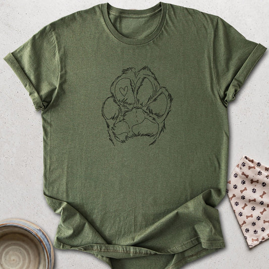 Heart Paw Sketch T-shirt