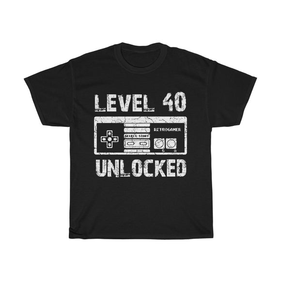 Unisex Heavy Cotton Tee Level 40 Unlocked