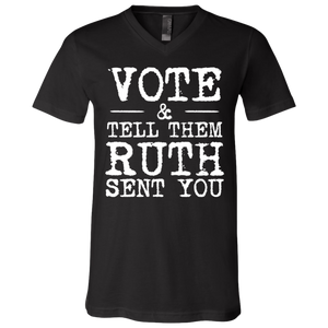 3005 Unisex Jersey SS V-Neck T-Shirt Vote Ruth