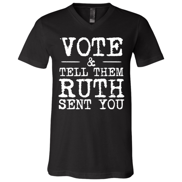 3005 Unisex Jersey SS V-Neck T-Shirt Vote Ruth