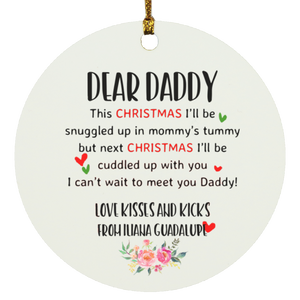 Dear Daddy From Iliana Guadalupe Ornament