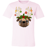 Pug Christmas Lights Reindeer T-Shirt