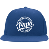 6297F Flat Bill Twill Flexfit Cap Papa