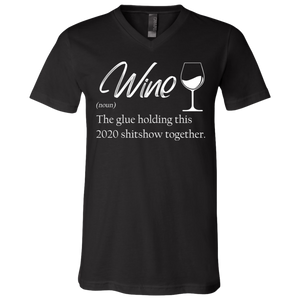 3005 Unisex Jersey SS V-Neck T-Shirt Wine