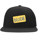 6297F Flat Bill Twill Flexfit Cap Believe