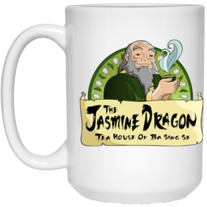 21504 15 oz. White Mug Jasmine Dragon