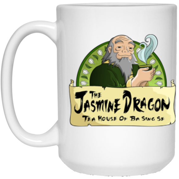 21504 15 oz. White Mug Jasmine Dragon