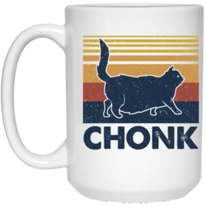 21504 15 oz. White Mug Cat Chonk ff 15oz