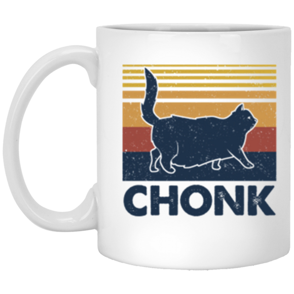 XP8434 11 oz. White Mug Cat Chonk 11oz