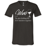 3005 Unisex Jersey SS V-Neck T-Shirt Wine