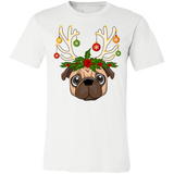 Pug Christmas Lights Reindeer T-Shirt