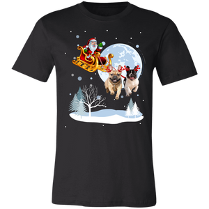 Christmas Reindeer French Bulldog Dog Shirts Funny Christmas Gift T-Shirt