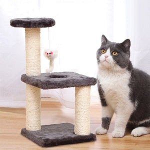 Cat Tower Kittens Pet Play House Cat Activity Tree Condo Scratching Sisal Post