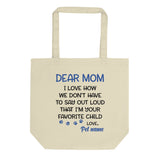 Customised Dear Mom Mother's Day Gifts Eco Tote Bag