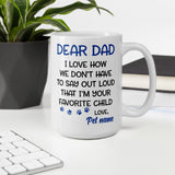 Customised "Dad" Pet Print Coffee Mug 11oz & 15oz