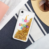 Women's Mother's Day Gifts Unicorn Mom Liquid Glitter Phone Case