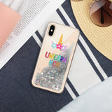 Women's Mother's Day Gifts Unicorn Mom Liquid Glitter Phone Case