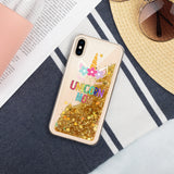 Women's Mother's Day Gifts Unicorn Mom Liquid Glitter Phone Case