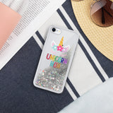 Women's Mother's Day Gifts Unicorn Mom Liquid Glitter Phone Case