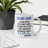 Customised "Dad" Pet Print Coffee Mug 11oz & 15oz