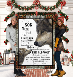 To My Son Love From Mom Wolf  30x40