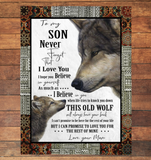 To My Son Love From Mom Wolf