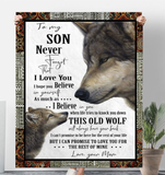 To My Son Love From Mom Wolf 50x60