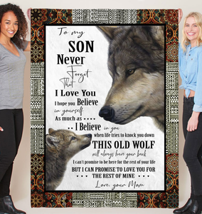 To My Son Love From Mom Wolf