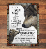 To My Son Love From Mom Wolf  30x40