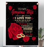 To My Gorgeous Wife Rose 60x80