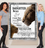 To My Daughter Love From Mom Lions