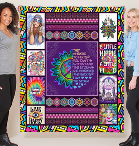 Stay Trippy Little Hippie Blanket 50x60