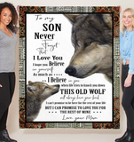 To My Son Love From Mom Wolf 50x60