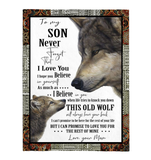 To My Son Love From Mom Wolf  30x40