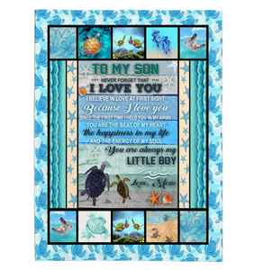 To My Son Turtle Love From Mom 60x80