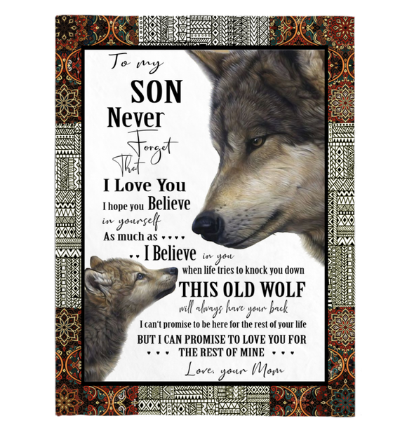 To My Son Love From Mom Wolf