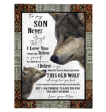 To My Son Love From Mom Wolf