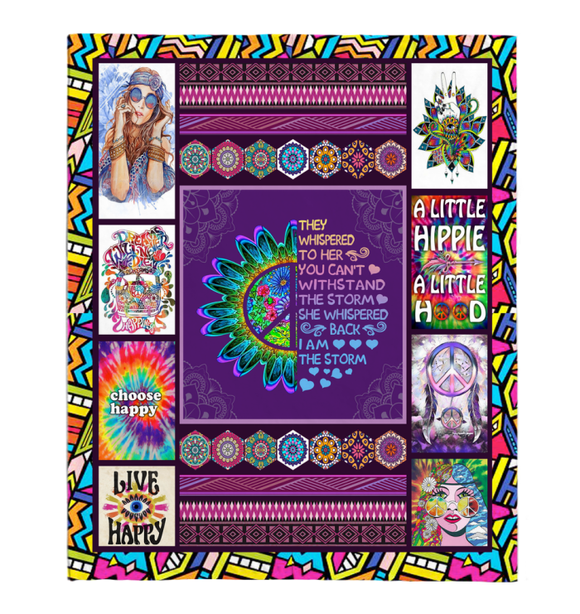 Stay Trippy Little Hippie Blanket 50x60